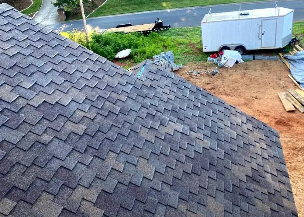 Full tear-off and re-roof completed on a residential home, Alexander County NC