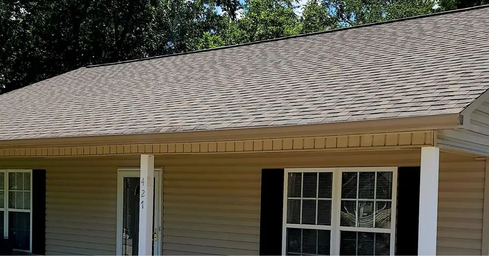 Finished roofing project with clean job site, Hickory NC area