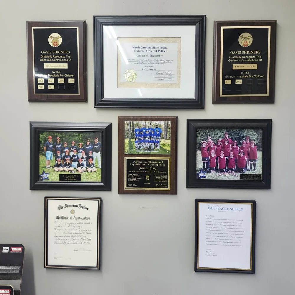 Recognition of S&S Roofing contributions to Shriners Hospitals for Children
